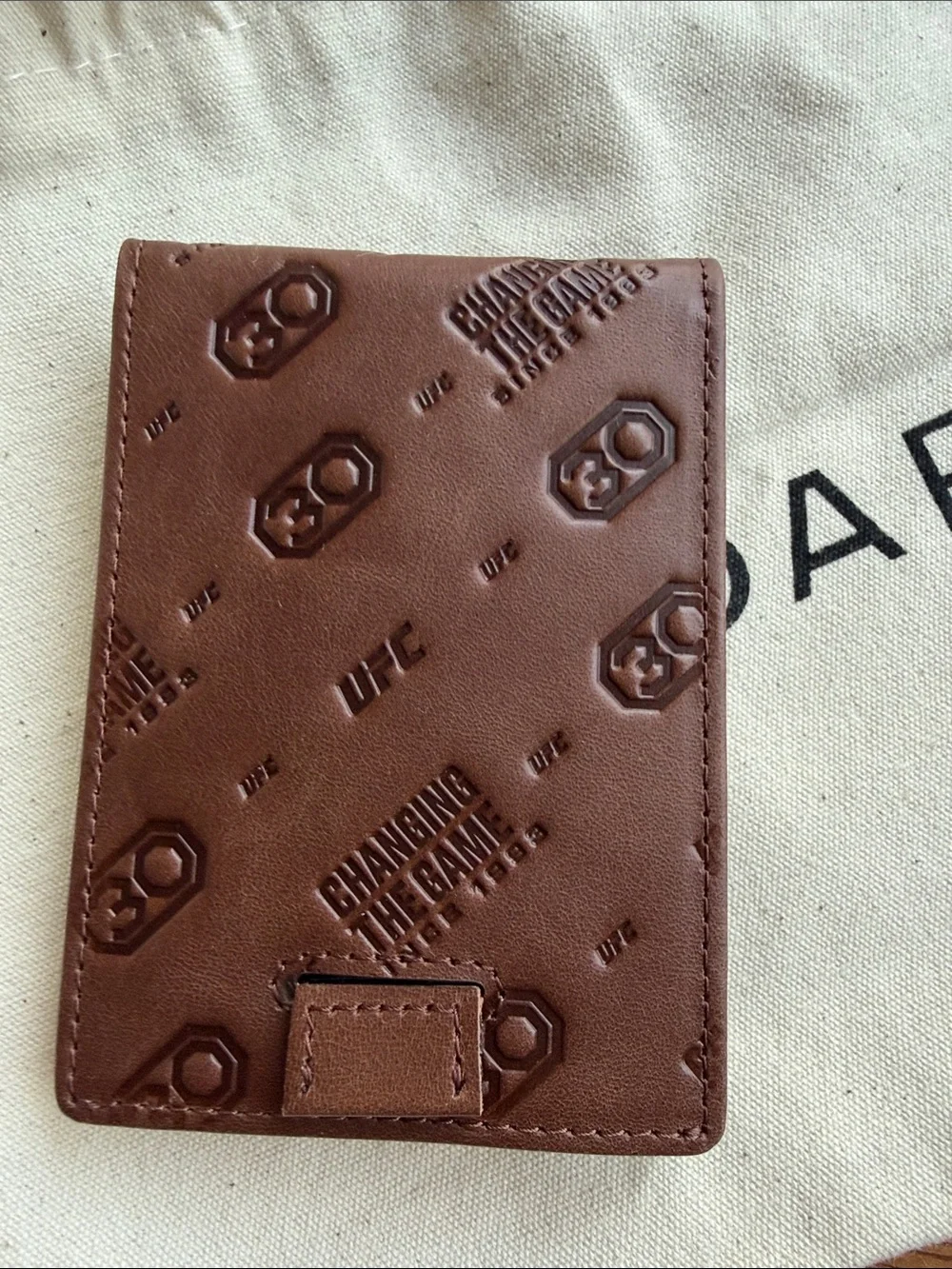 UFC x ANDAR Brown Leather Card Wallet